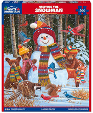 Load image into Gallery viewer, Visiting the Snowman - 500 Piece Puzzle by White Mountain
