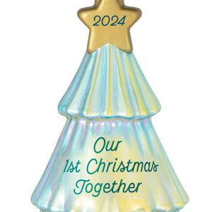 Our First Christmas Together 2024 Glass Ornament