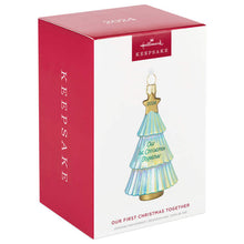 Load image into Gallery viewer, Our First Christmas Together 2024 Glass Ornament
