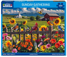 Load image into Gallery viewer, Sunday Gathering - 500 Piece Puzzle By White Mountain
