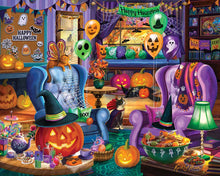 Load image into Gallery viewer, Halloween Library - 1000 Piece White Puzzle
