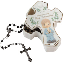 Load image into Gallery viewer, Cross Communion Rosary Box - Boy Precious Moments - Hallmark Timmins
