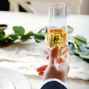 MR. 8 OZ. GLASS TOASTING FLUTE