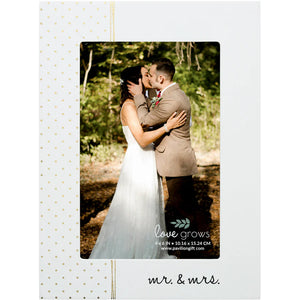 MR. & MRS. 5.5" X 7.5" MDF FRAME (HOLDS 4" X 6" PHOTO)