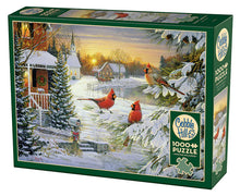 Load image into Gallery viewer, Sunset Cardinals - 1000 Piece Puzzle by Cobble Hill
