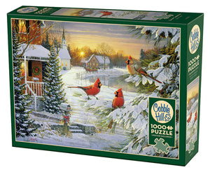 Sunset Cardinals - 1000 Piece Puzzle by Cobble Hill