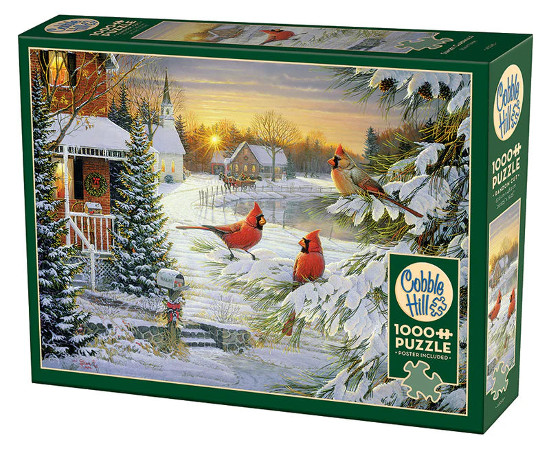 Sunset Cardinals - 1000 Piece Puzzle by Cobble Hill