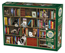 Load image into Gallery viewer, Kitty Librarians - 1000 Piece Puzzle by Cobble Hill
