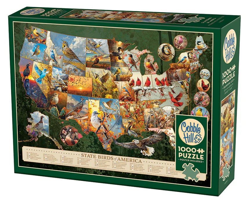 State Birds of America - 1000 Piece Puzzle by Cobble Hill