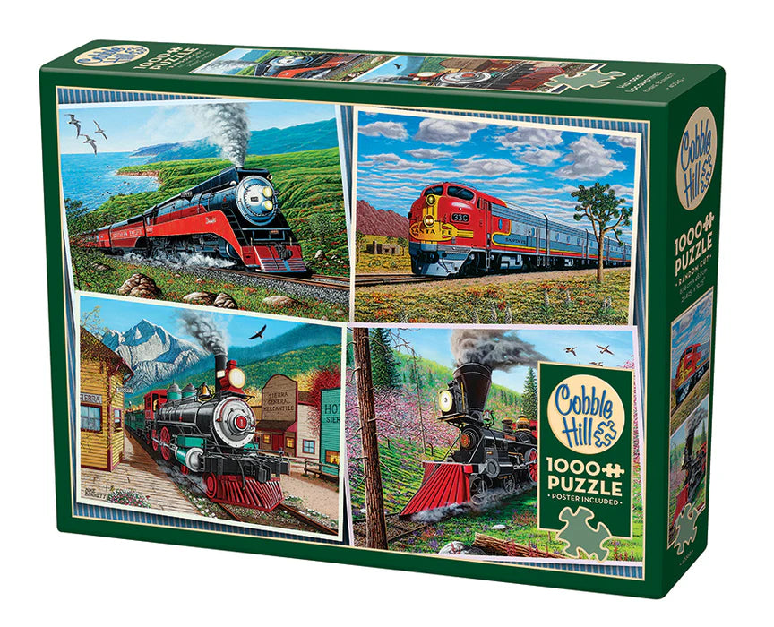 Historic Locomotives - 1000 Piece Puzzle by Cobble Hill