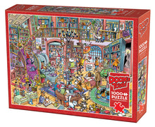 Load image into Gallery viewer, Doodle Town: Bookshop Bedlam - 1000 Piece Puzzle by Cobble Hill
