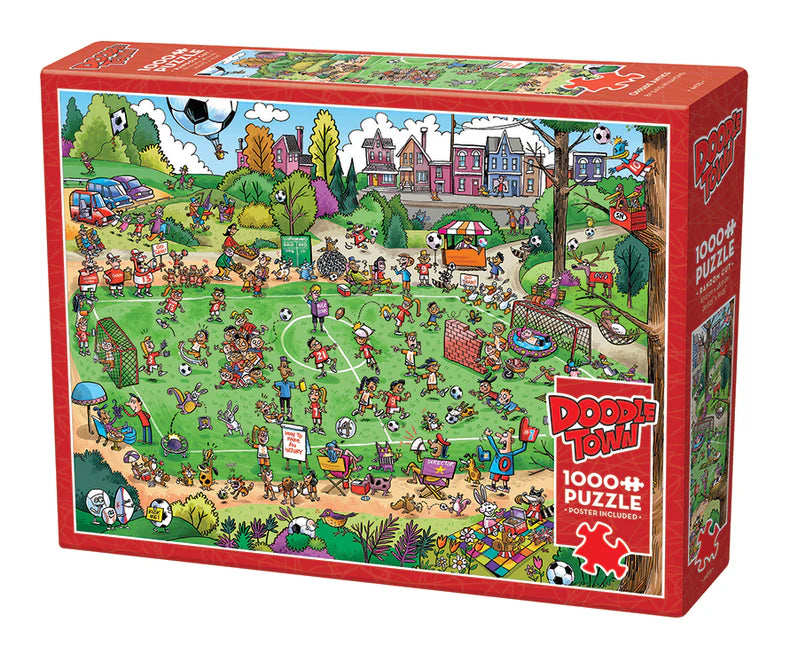 Offside Antics - DoodleTown - 1000 Piece Puzzle by Cobble Hill