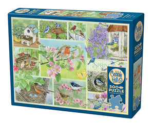 Garden Birds in Spring - 500 Piece Puzzle by Cobble Hill