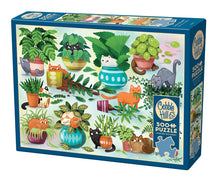 Load image into Gallery viewer, Cats vs. Plants - 500 Piece Puzzle by Cobble Hill
