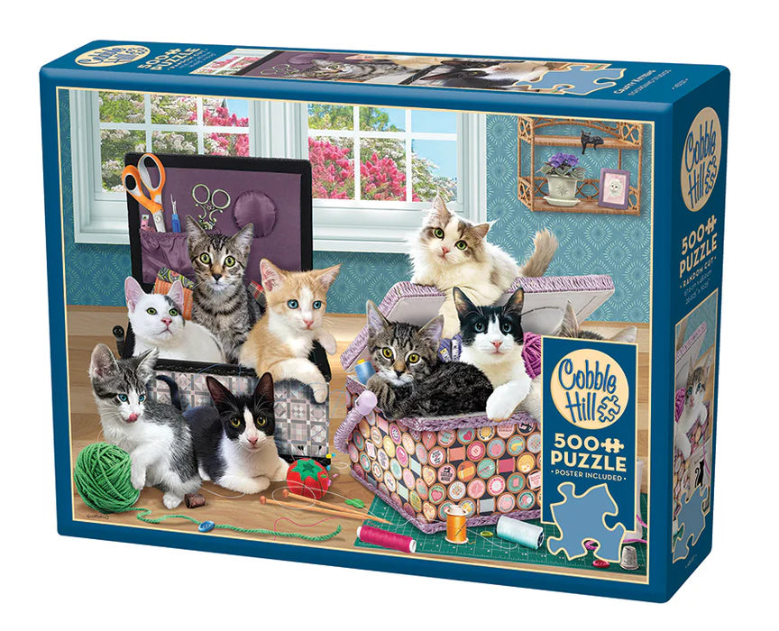 Crafty Kittens - 500 Piece Puzzle by Cobble Hill