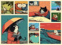Load image into Gallery viewer, Cats Chillin With Books - 500 Piece Puzzle by Cobble Hill
