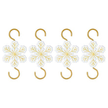 Load image into Gallery viewer, Snowflake Metal Ornament Hooks, Set of 4
