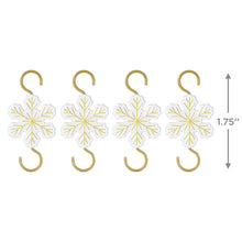 Load image into Gallery viewer, Snowflake Metal Ornament Hooks, Set of 4
