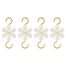 Load image into Gallery viewer, Snowflake Metal Ornament Hooks, Set of 4
