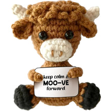 Load image into Gallery viewer, Highland Cow Crocheted Mini - Little Pick Me UP
