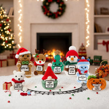 Load image into Gallery viewer, Gingerbread Crocheted Mini – Naughty or Nice? Bite Me! Holiday Figure
