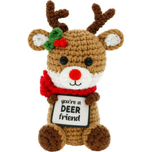 Load image into Gallery viewer, Reindeer Crocheted Mini – You're a Deer Friend Keepsake Figure
