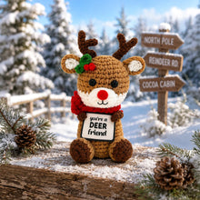 Load image into Gallery viewer, Reindeer Crocheted Mini – You're a Deer Friend Keepsake Figure
