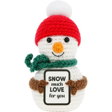 Load image into Gallery viewer, Snowman Crocheted Mini – Snow Much Love for You Keepsake Figure
