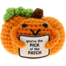 Load image into Gallery viewer, Pumpkin Crocheted Mini – You're the Pick of the Patch Keepsake Figure
