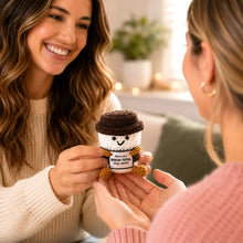 Load image into Gallery viewer, Coffee Crocheted Mini – Brew-tiful Days Ahead Encouragement Figure
