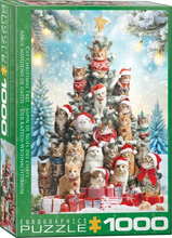 Load image into Gallery viewer, Christmas Tree Cats - 1000 Piece Puzzle by Eurographics
