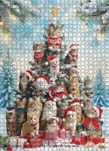 Load image into Gallery viewer, Christmas Tree Cats - 1000 Piece Puzzle by Eurographics
