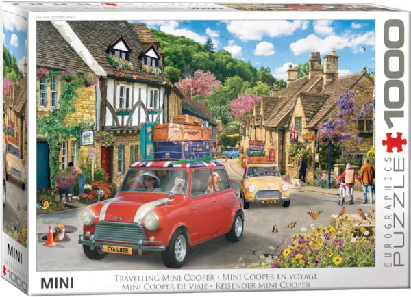 Traveling Mini Cooper - 1000 Piece Puzzle by Eurographics &ndash