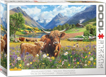 Load image into Gallery viewer, Highland Cows - 1000 Piece Puzzle by Eurographics

