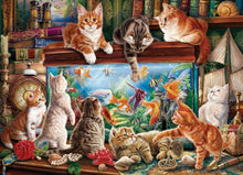 Load image into Gallery viewer, Cats by the Aquarium - 1000 Piece Puzzle by Eurographics
