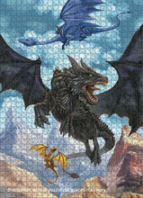Load image into Gallery viewer, Violet, Dragon Rider - 1000 Piece Puzzle by Eruoghraphics
