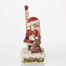 Load image into Gallery viewer, Rudolph and Santa Next to Sign Rudolph Traditions by Jim Shore
