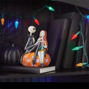 Jack & Sally on Pumpkin - Disney Traditions