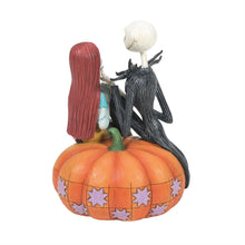 Load image into Gallery viewer, Jack &amp; Sally on Pumpkin - Disney Traditions
