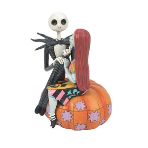 Jack & Sally on Pumpkin - Disney Traditions