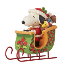 Load image into Gallery viewer, Snoopy &amp; Woodstock in Sleigh Peanuts by Jim Shore
