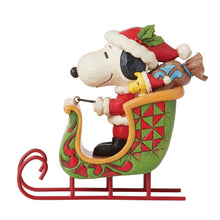 Load image into Gallery viewer, Snoopy &amp; Woodstock in Sleigh Peanuts by Jim Shore
