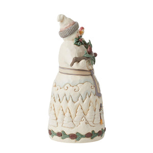 Snowman with Pine Garland Figure - Jim Shore Heartwood Creek