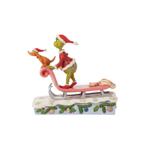 Grinch and Max on Sled - Jim Shore Dr. Seuss