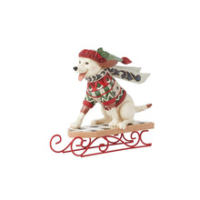 Load image into Gallery viewer, Highland Glen Dog on Sled Figure by Jim Shore Heartwood Creek
