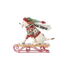 Load image into Gallery viewer, Highland Glen Dog on Sled Figure by Jim Shore Heartwood Creek
