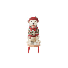 Load image into Gallery viewer, Highland Glen Dog on Sled Figure by Jim Shore Heartwood Creek
