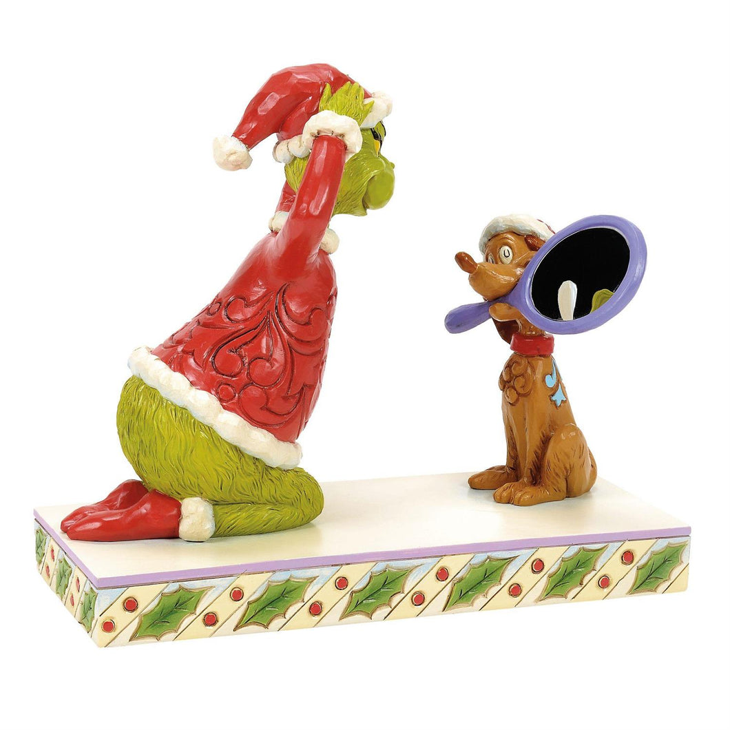 Max Holding Mirror for Grinch by Jim Shore Dr. Seuss