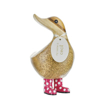 Load image into Gallery viewer, Spotty Boots Duckys by DCUK - Wooden Duck Decor - Hallmark Timmins
