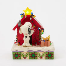 Load image into Gallery viewer, Prize-Worthy Christmas (Snoopy’s Doghouse) Peanuts By Jim Shore Figurine
